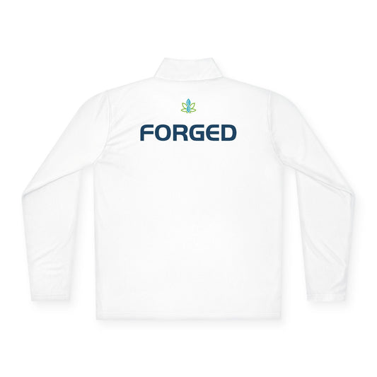 Printify Long-sleeve CannaTape Sport Quarter-Zip Forged Pullover - Unisex Transdermal CBD best for pain and sore