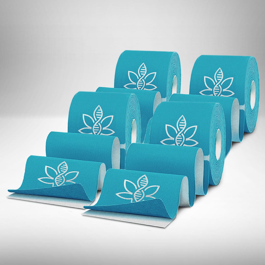 CannaTape Sport Exercise & Fitness Series 2: Case - 20 Rolls, CannaTape Sport CBD + Kinesiology Blue Tape Transdermal CBD best for pain and sore