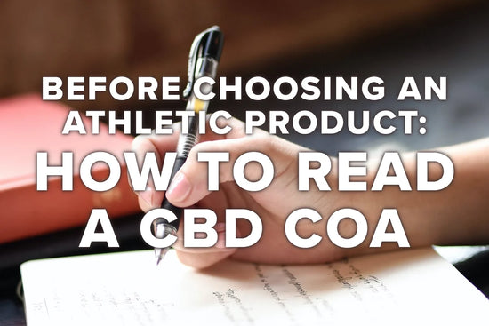 Athlete reviewing a CBD Certificate of Analysis before choosing a recovery product