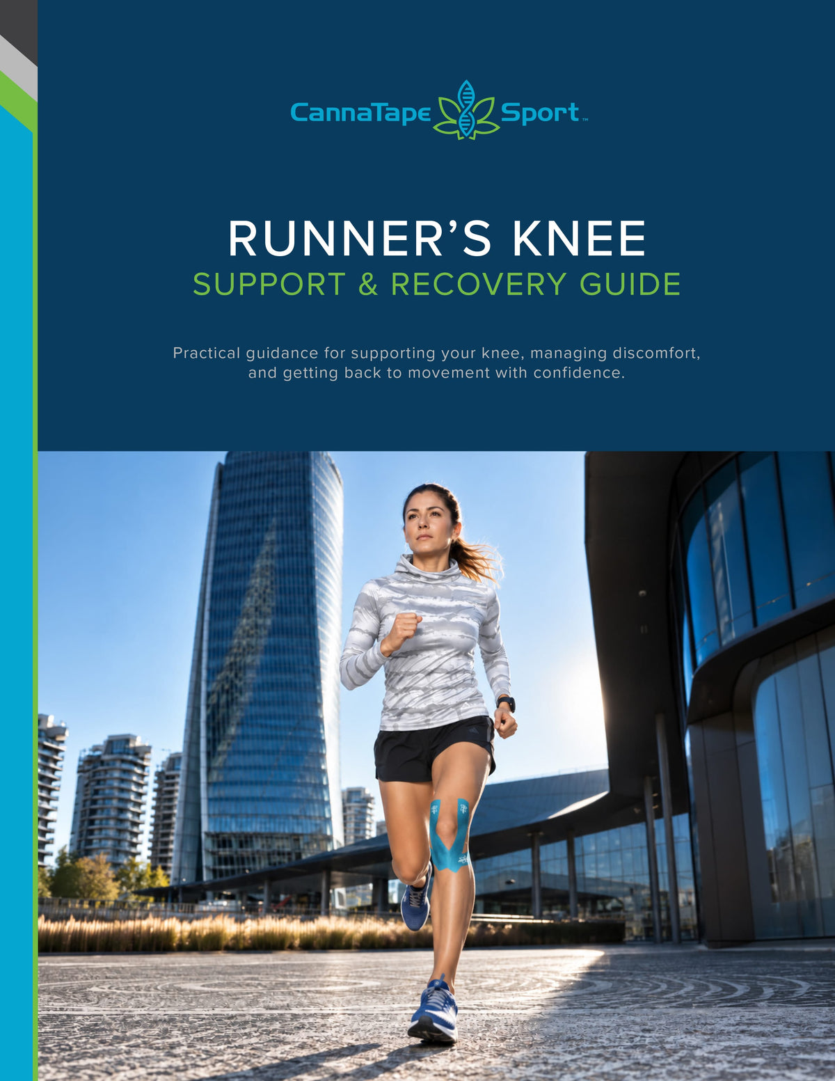 CannaTape Sport Runner's Knee Support and Recovery Guide cover