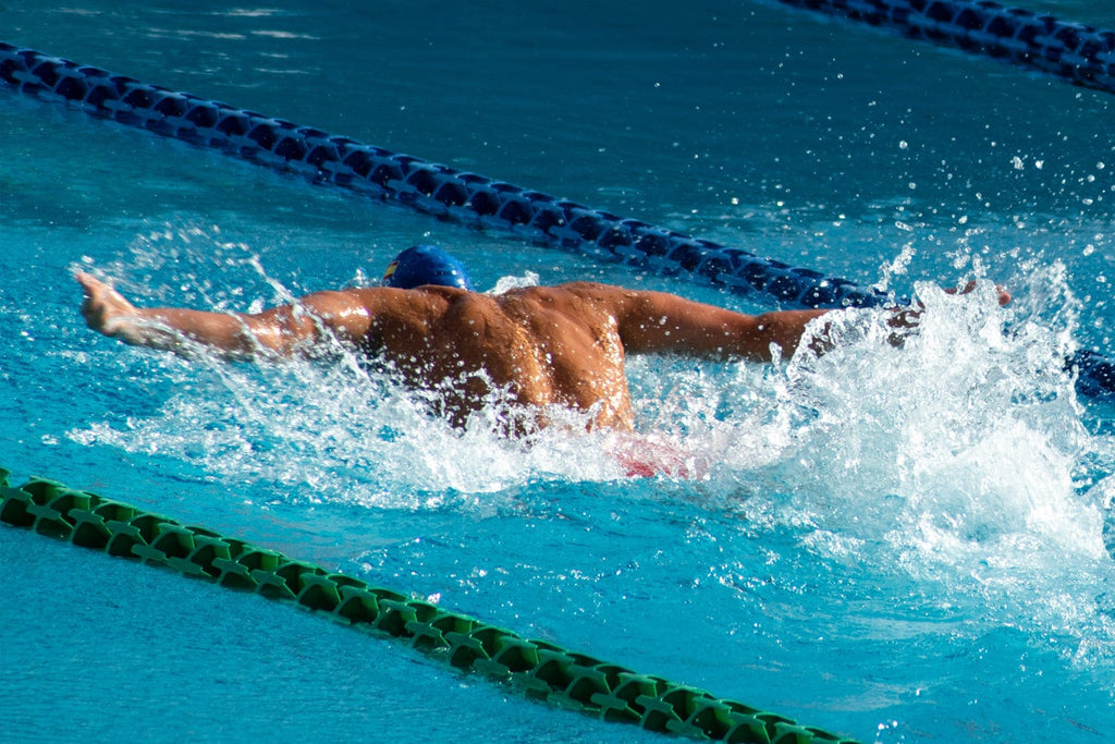 CBD and Kinesiology tape for swimmers and triathletes made by CannaTape Sport, A natural water resistant inflammation fighter and pain relief solution leveraging CBD and Menthol is the best way to help ease pain and relieve soreness safely 