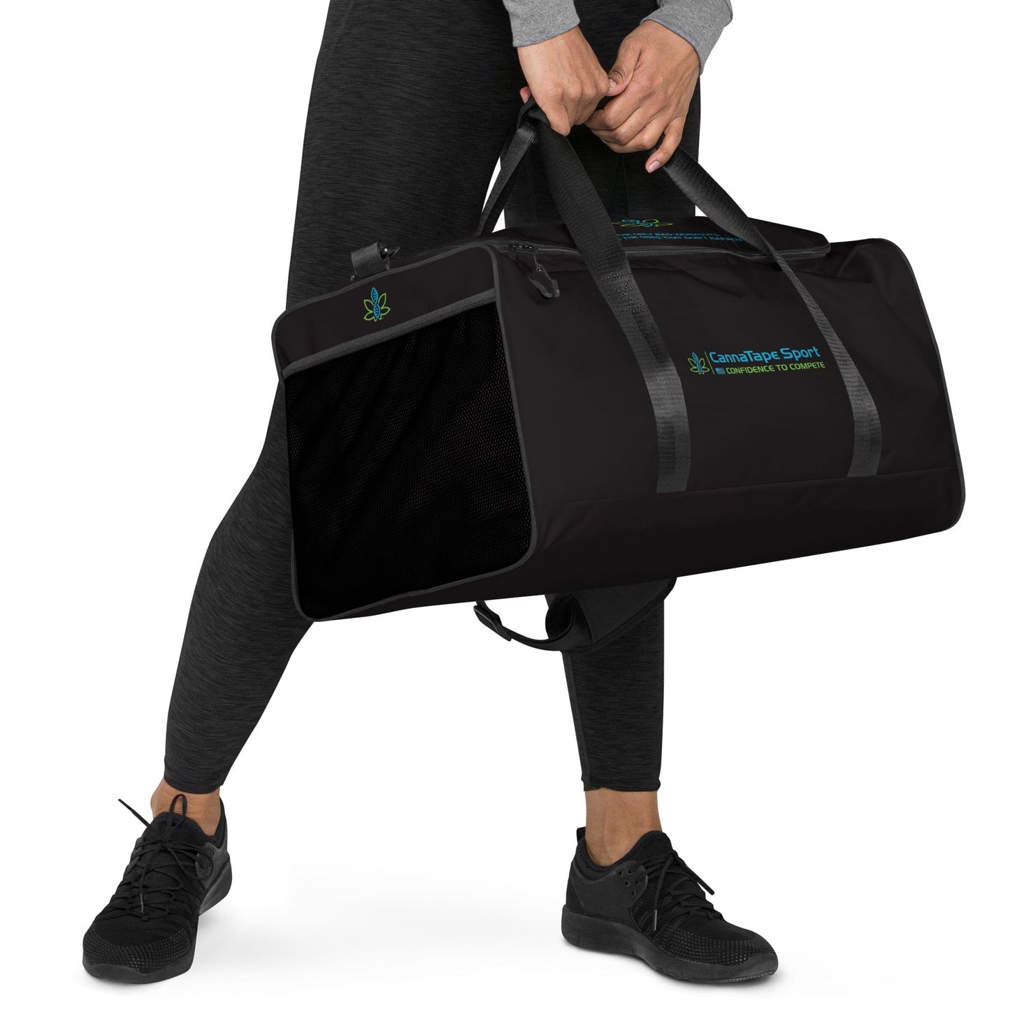 CannaTape Sport CUT-SEW CannaTape Sport, Atlas Duffel | Performance Travel & Gym Bag — Structured 22″ Carry Duffel Transdermal CBD best for pain and sore