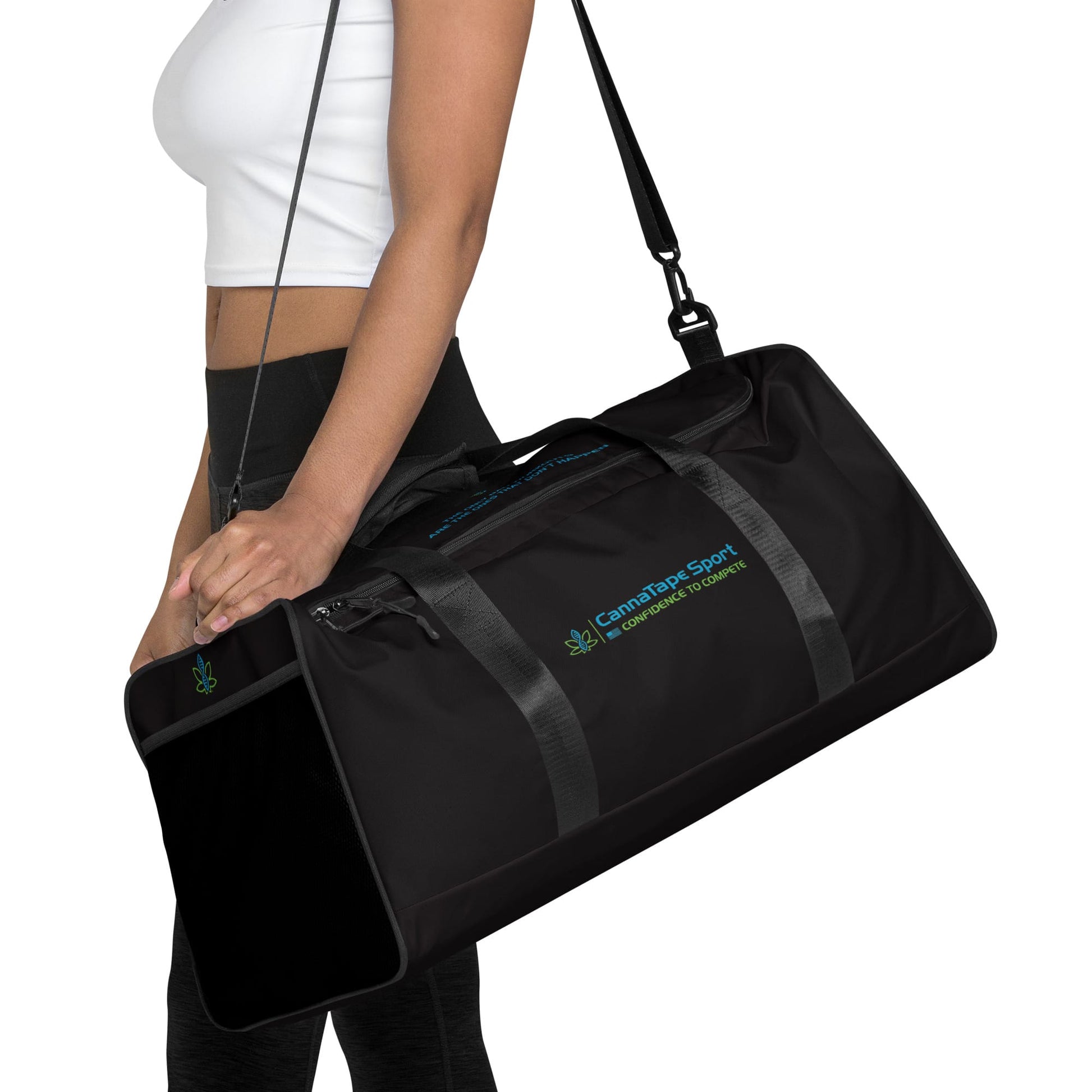 CannaTape Sport CUT-SEW CannaTape Sport, Atlas Duffel | Performance Travel & Gym Bag — Structured 22″ Carry Duffel Transdermal CBD best for pain and sore