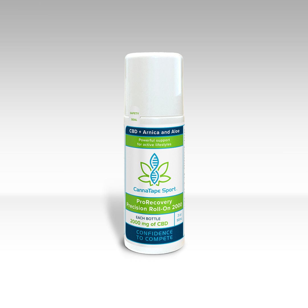 CannaTape Sport Exercise & Fitness CannaTape Sport ProRecovery Precision Roll-On 2000 Transdermal CBD best for pain and sore