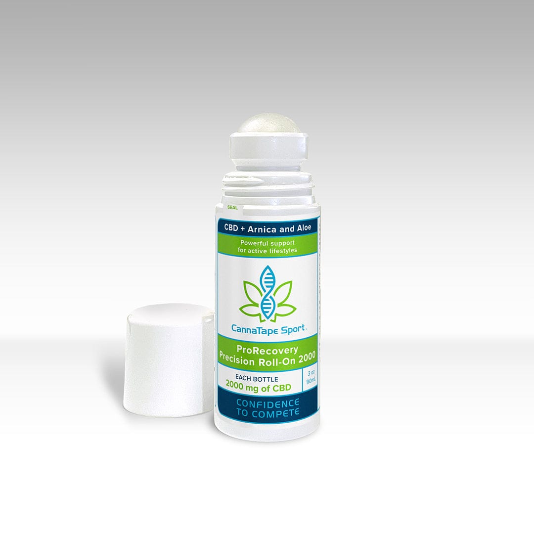 CannaTape Sport Exercise & Fitness CannaTape Sport ProRecovery Precision Roll-On 2000 Transdermal CBD best for pain and sore