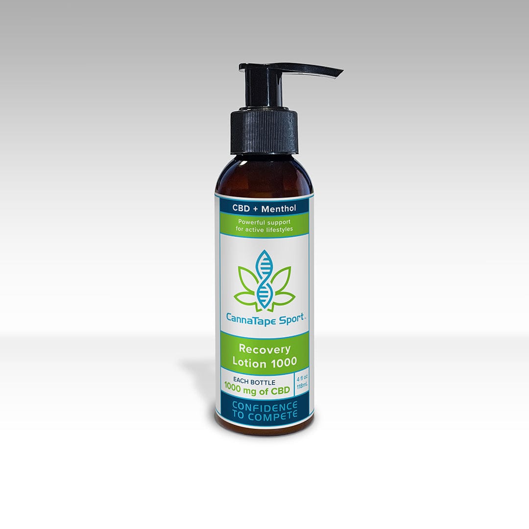 CannaTape Sport Exercise & Fitness CannaTape Sport Recovery Lotion 1000 Transdermal CBD best for pain and sore