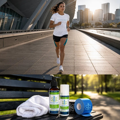 CannaTape Sport Exercise & Fitness Run Ready Kit Transdermal CBD best for pain and sore