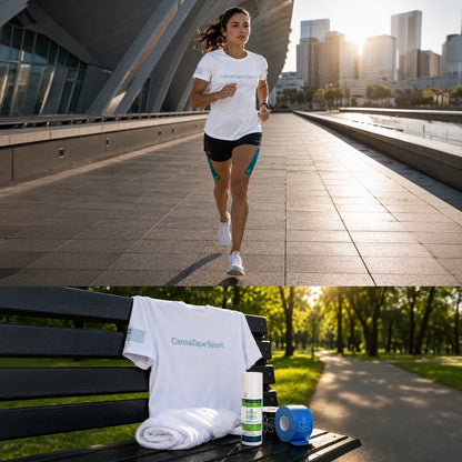 CannaTape Sport Exercise & Fitness Run Ready Kit Transdermal CBD best for pain and sore