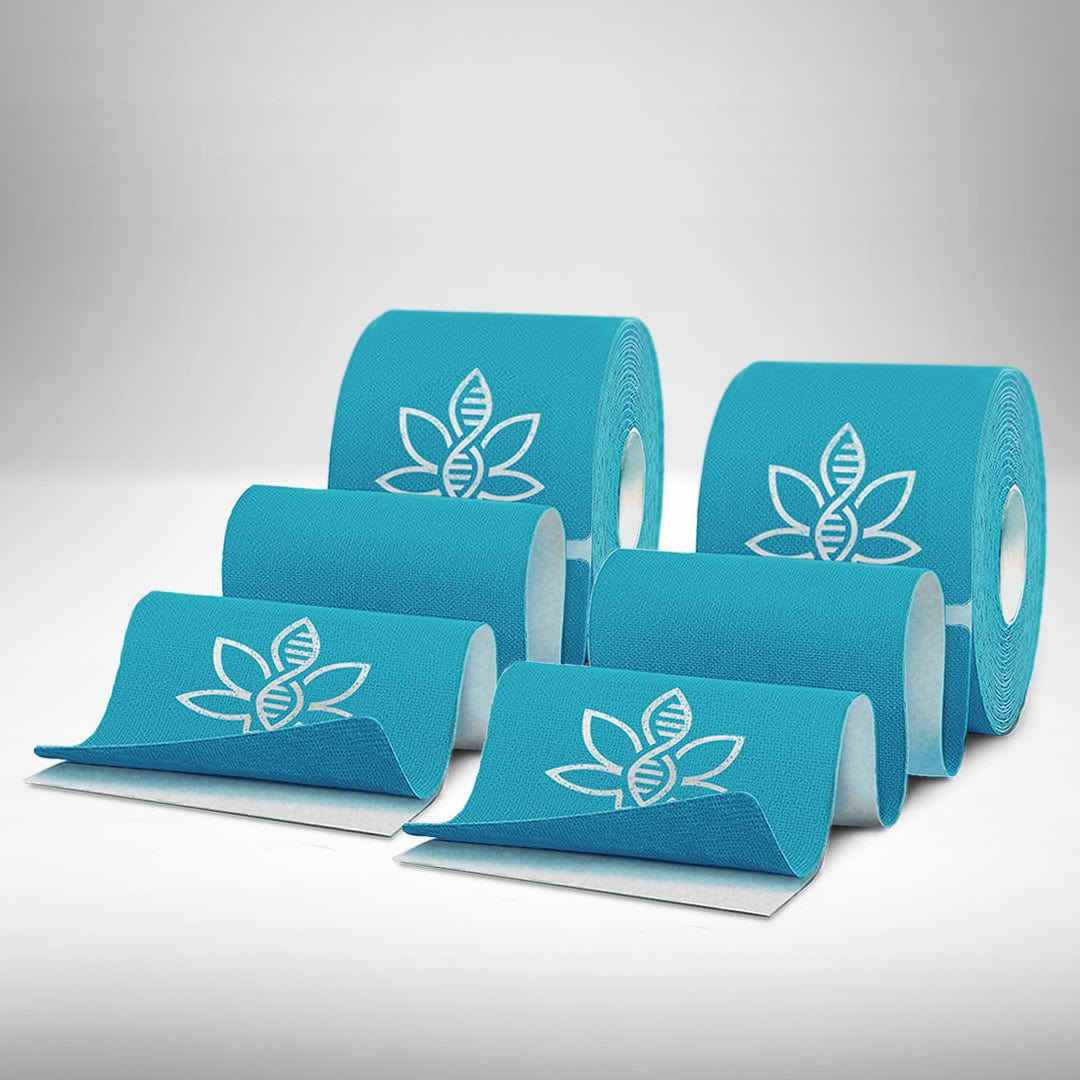 CannaTape Sport Exercise & Fitness Series 2: 2 Rolls, CannaTape Sport CBD + Kinesiology Blue Tape Transdermal CBD best for pain and sore