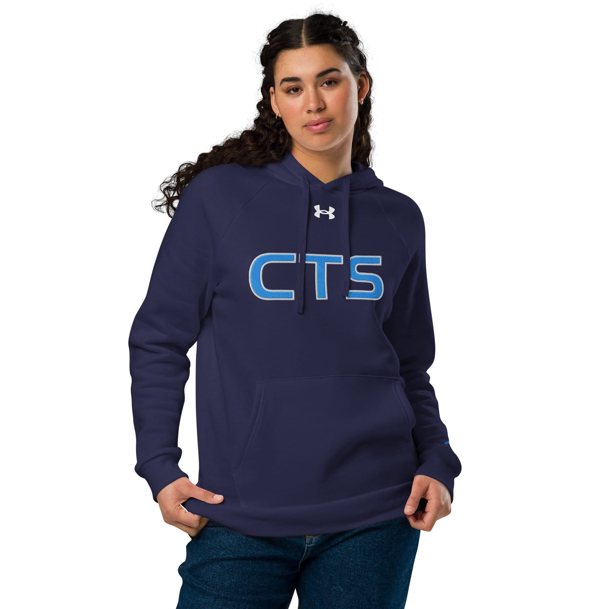 CannaTape Sport Hoodie CannaTape Sport, Pinnacle CTS Monogram Hoodie — Deep Current | Under Armour® Rival Fleece Embroidered Hoodie Transdermal CBD best for pain and sore