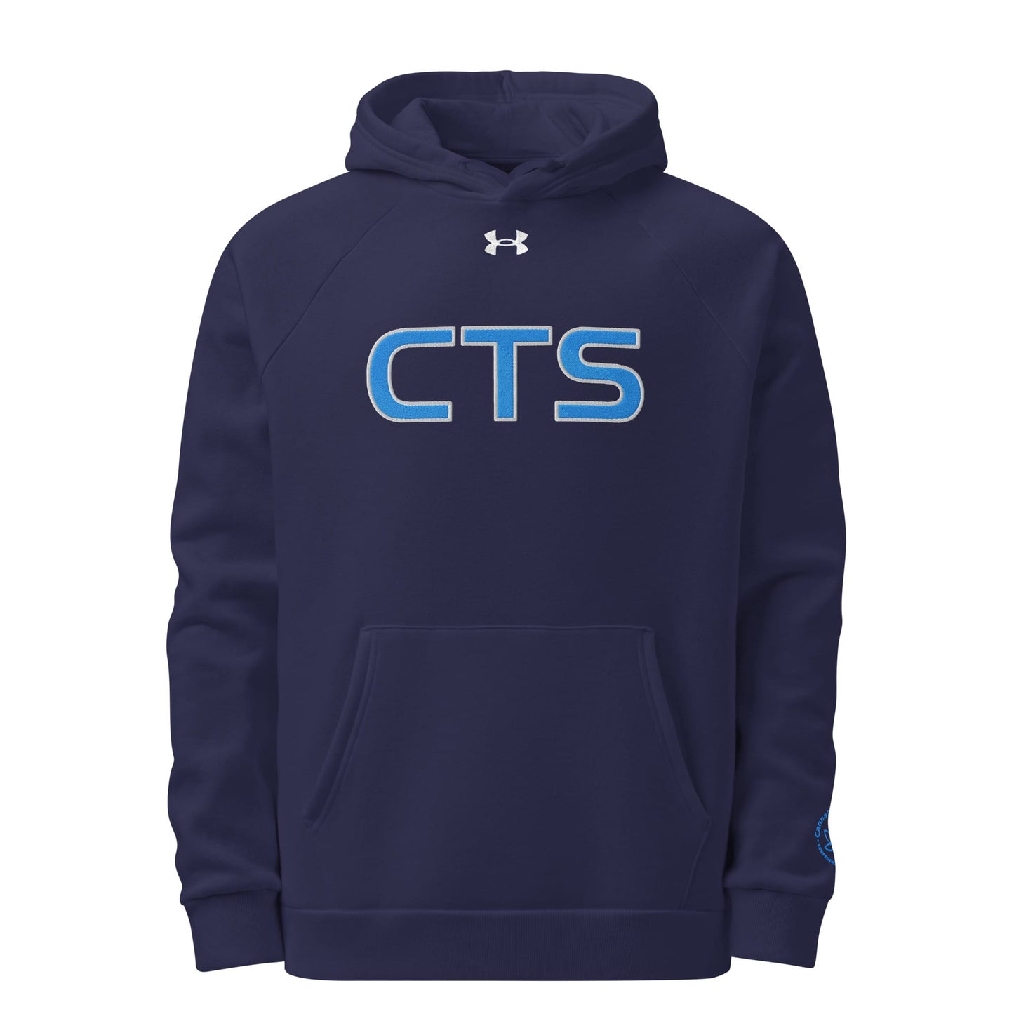 CannaTape Sport Hoodie CannaTape Sport, Pinnacle CTS Monogram Hoodie — Deep Current | Under Armour® Rival Fleece Embroidered Hoodie Transdermal CBD best for pain and sore
