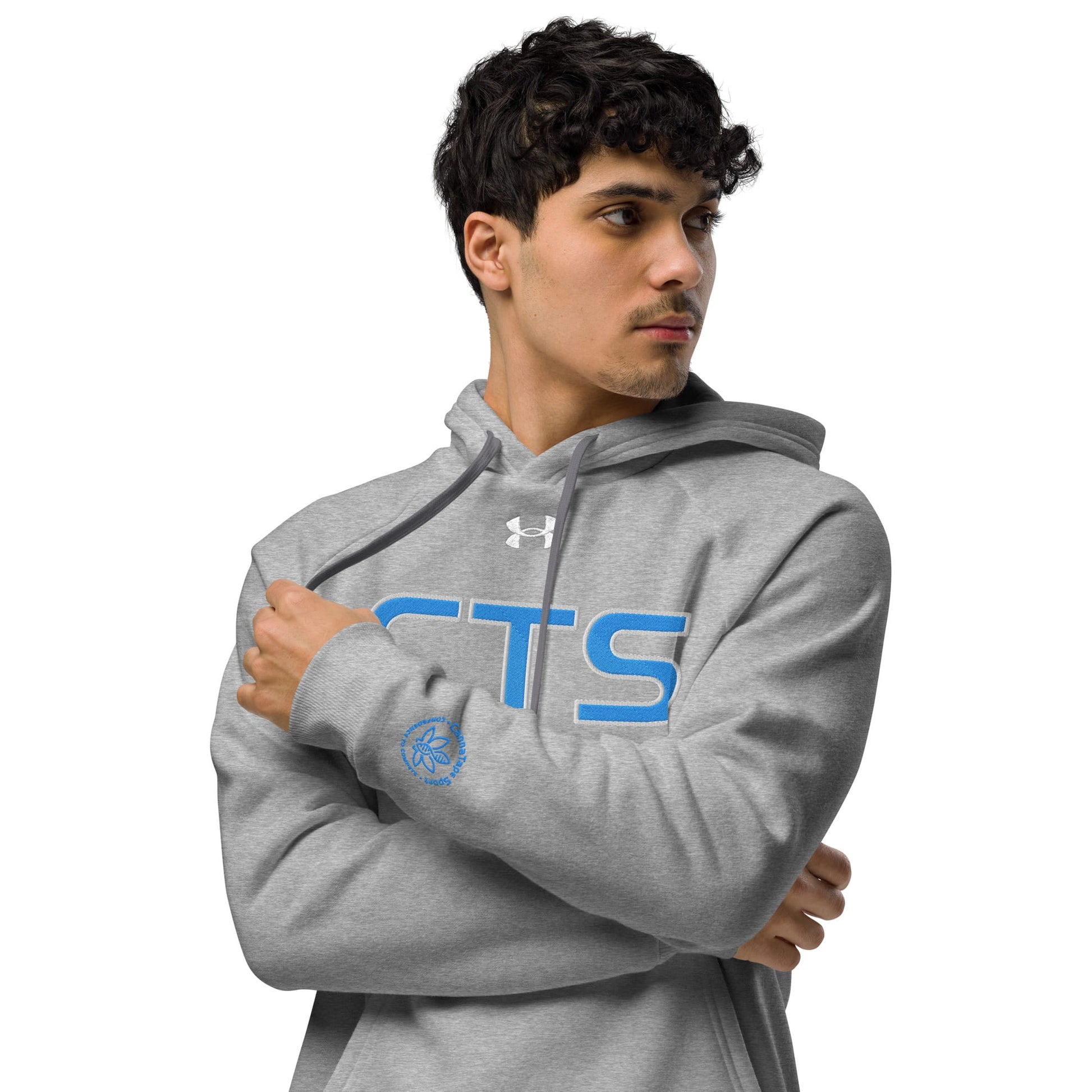 CannaTape Sport Hoodie S CannaTape Sport, Pinnacle CTS Monogram Hoodie — Steel | Under Armour® Rival Fleece Embroidered Hoodie Transdermal CBD best for pain and sore