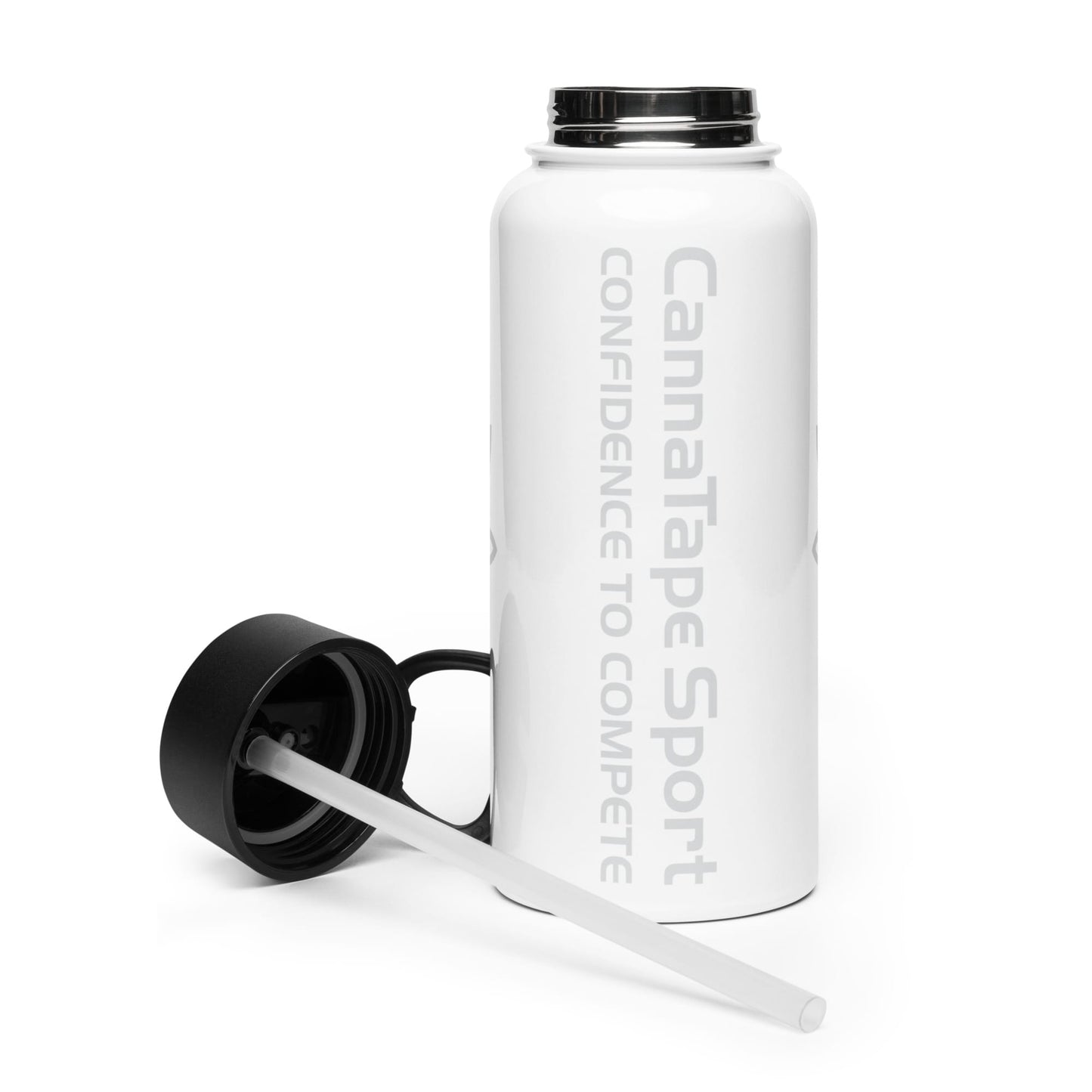 CannaTape Sport MUG CannaTape Sport Hydration Bottle — Glacier | 32 oz Insulated Stainless Steel Water Bottle with Straw Transdermal CBD best for pain and sore