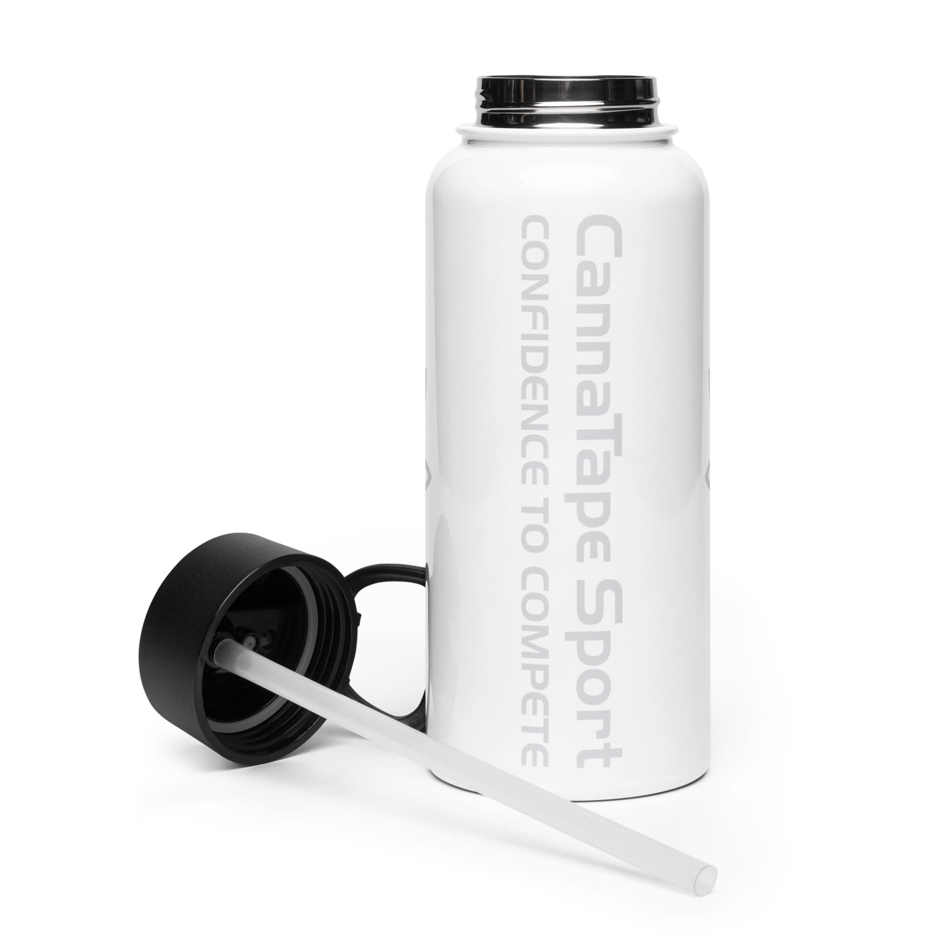 CannaTape Sport MUG CannaTape Sport Hydration Bottle — Glacier | 32 oz Insulated Stainless Steel Water Bottle with Straw Transdermal CBD best for pain and sore