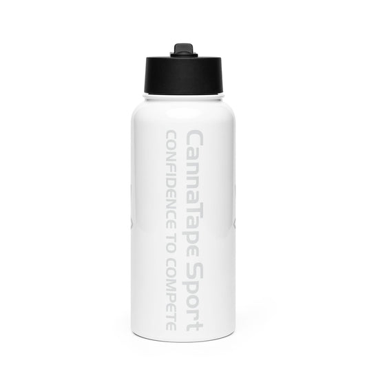 CannaTape Sport MUG CannaTape Sport Hydration Bottle — Glacier | 32 oz Insulated Stainless Steel Water Bottle with Straw Transdermal CBD best for pain and sore