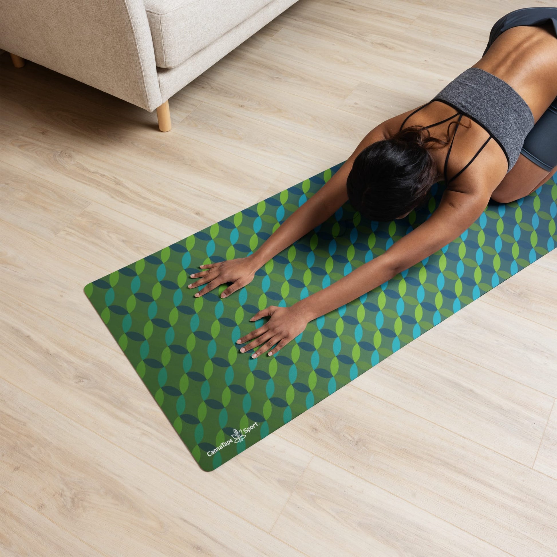 CannaTape Sport SUBLIMATION Meridian Wave, Yoga Mat – Patterned Motion Transdermal CBD best for pain and sore