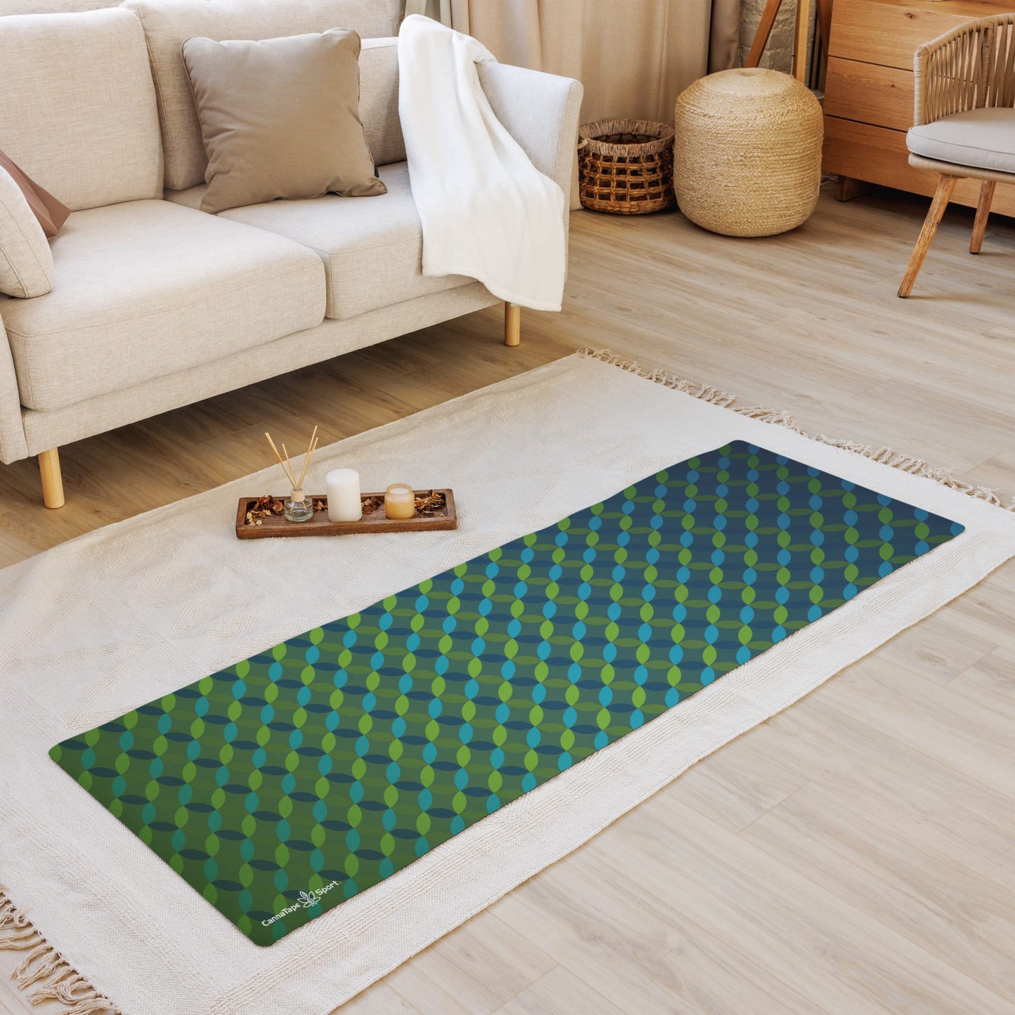 CannaTape Sport SUBLIMATION Meridian Wave, Yoga Mat – Patterned Motion Transdermal CBD best for pain and sore