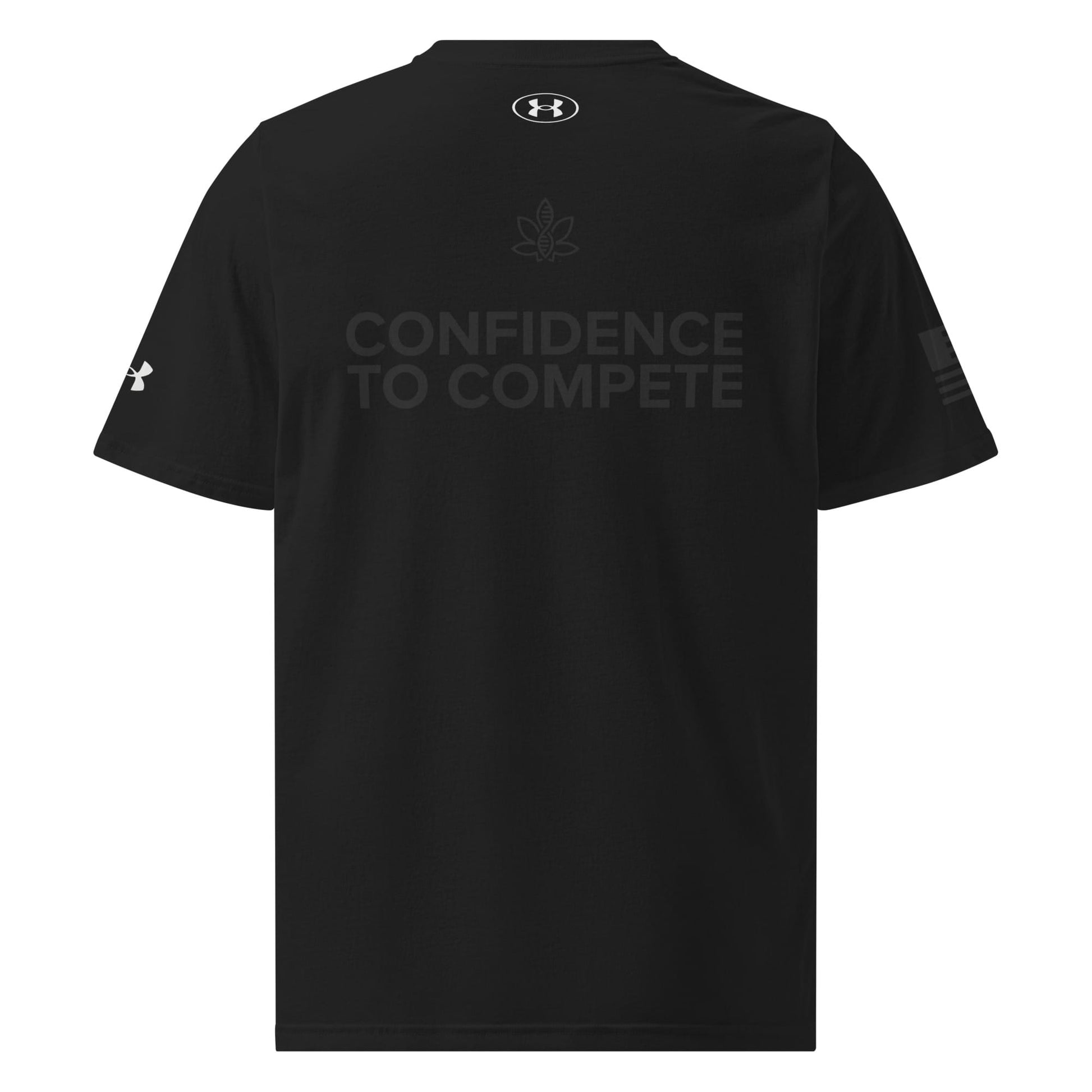 CannaTape Sport T-SHIRT Blackout Training Tee — Under Armour® Performance Shirt Transdermal CBD best for pain and sore