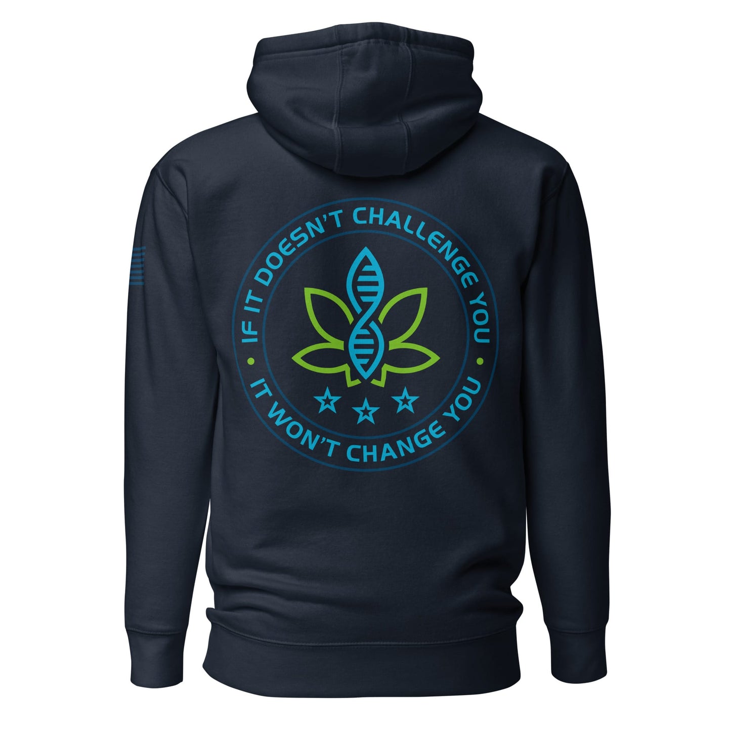 CannaTape Sport T-SHIRT CannaTape Sport, Resolve Hoodie — Deep Current | Navy Graphic Pullover Hoodie Transdermal CBD best for pain and sore