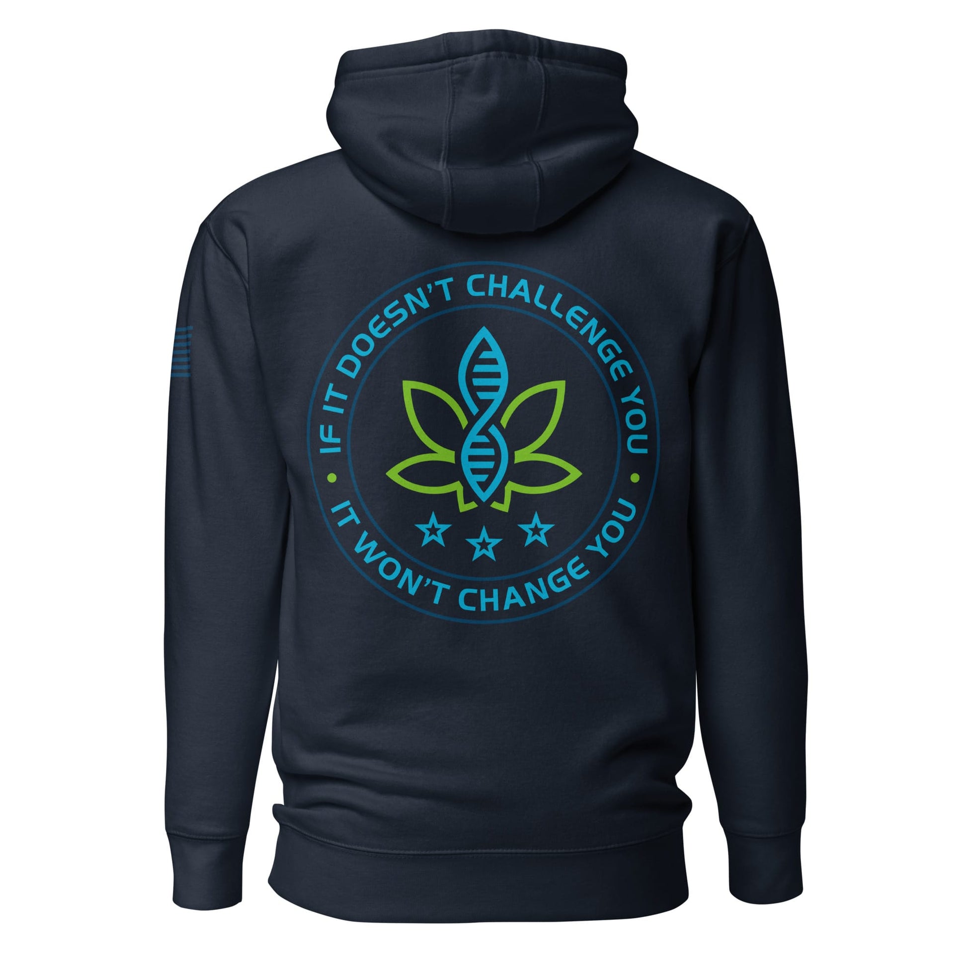 CannaTape Sport T-SHIRT CannaTape Sport, Resolve Hoodie — Deep Current | Navy Graphic Pullover Hoodie Transdermal CBD best for pain and sore