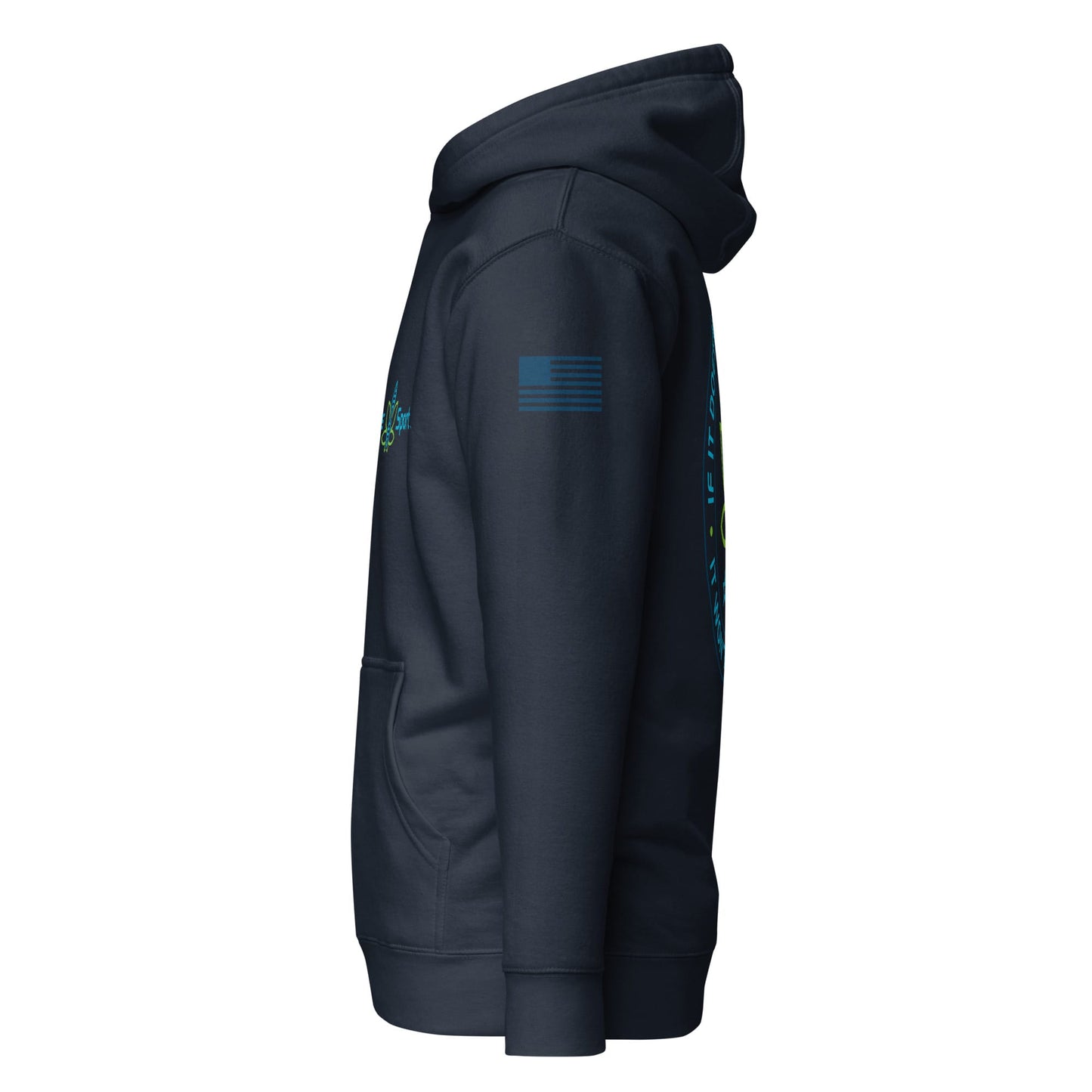 CannaTape Sport T-SHIRT CannaTape Sport, Resolve Hoodie — Deep Current | Navy Graphic Pullover Hoodie Transdermal CBD best for pain and sore