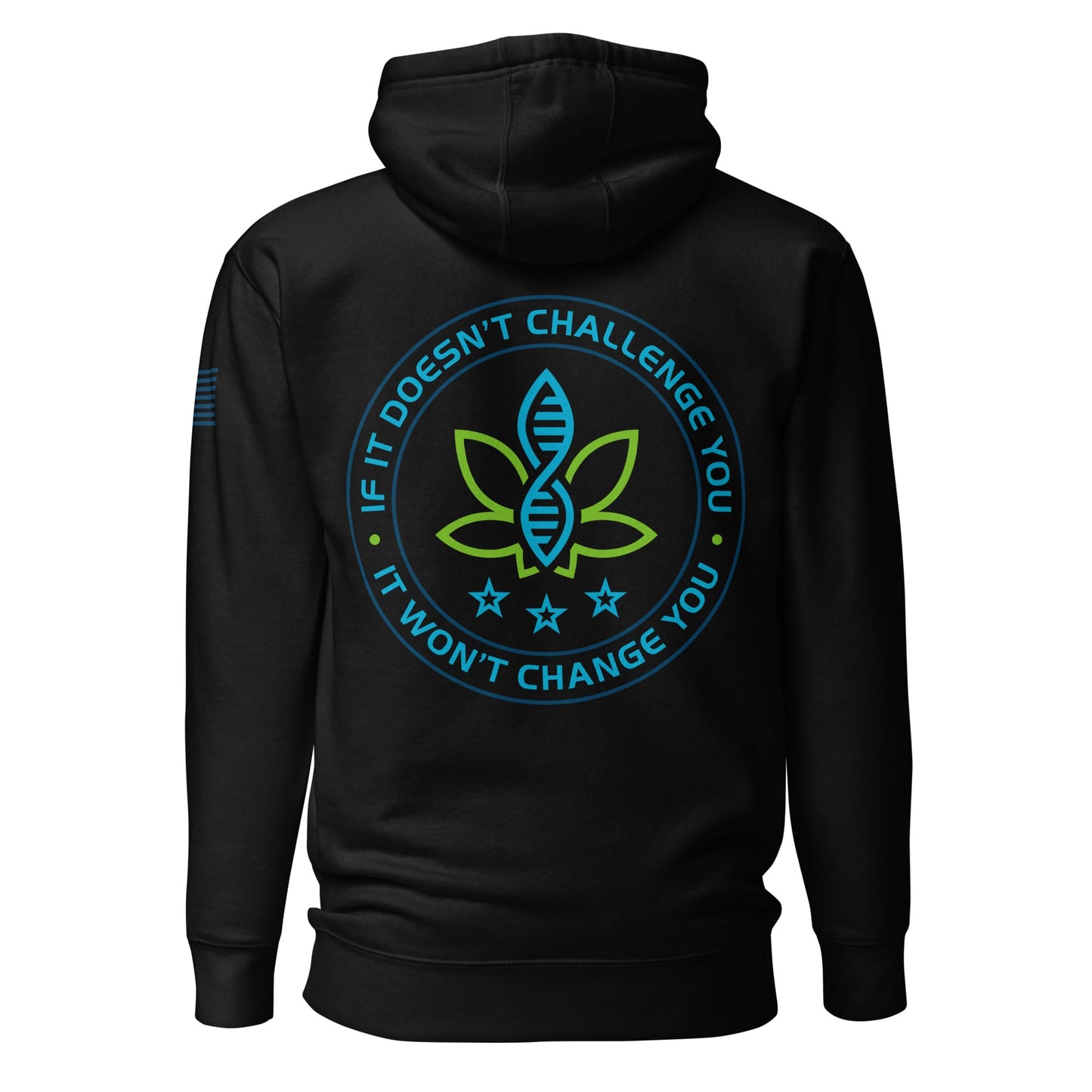 CannaTape Sport T-SHIRT CannaTape Sport, Resolve Hoodie — Onyx | Black Graphic Pullover Hoodie Transdermal CBD best for pain and sore