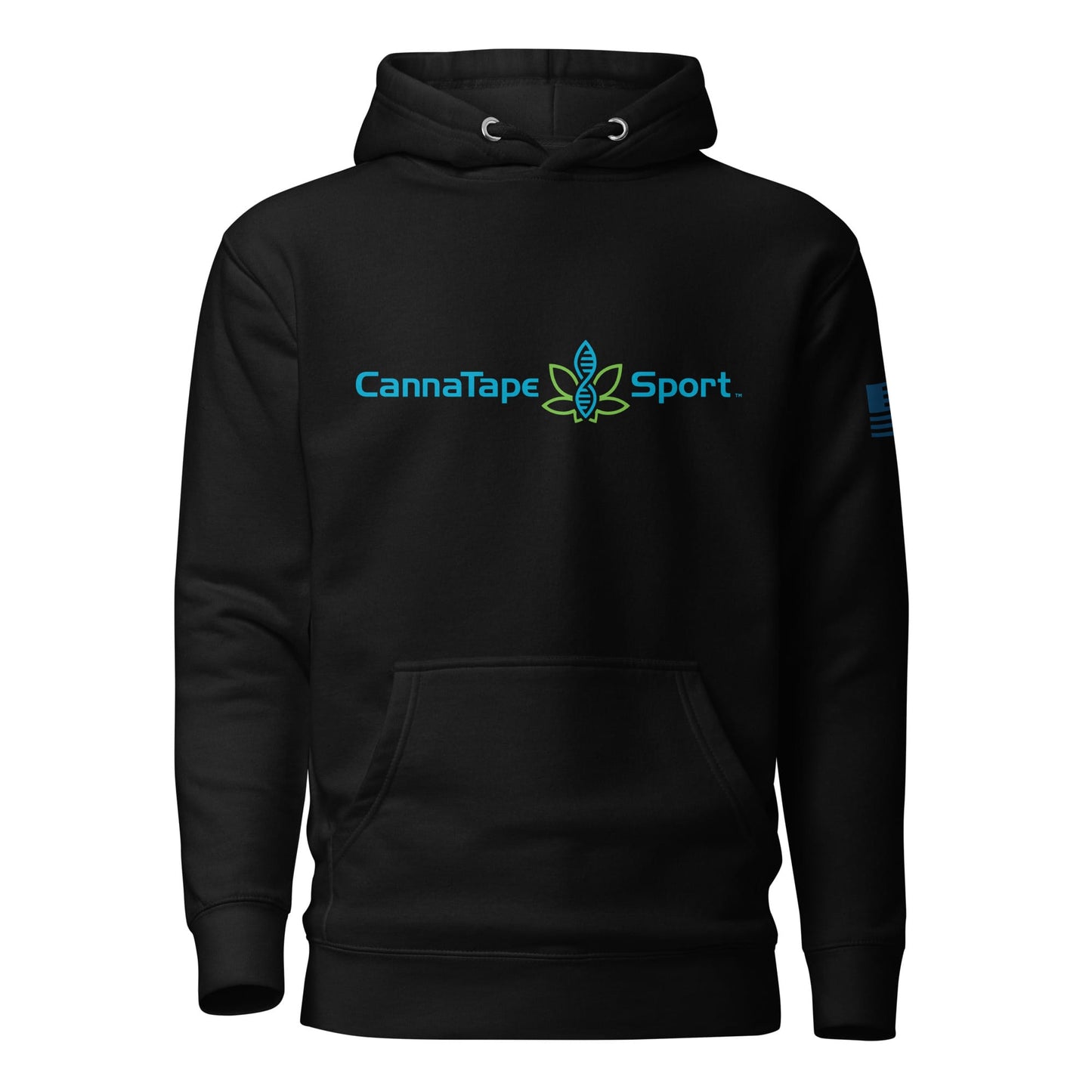 CannaTape Sport T-SHIRT CannaTape Sport, Resolve Hoodie — Onyx | Black Graphic Pullover Hoodie Transdermal CBD best for pain and sore