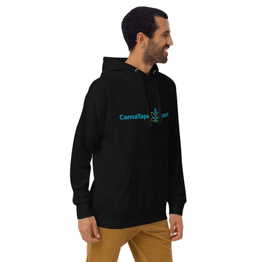 CannaTape Sport T-SHIRT CannaTape Sport, Resolve Hoodie — Onyx | Black Graphic Pullover Hoodie Transdermal CBD best for pain and sore