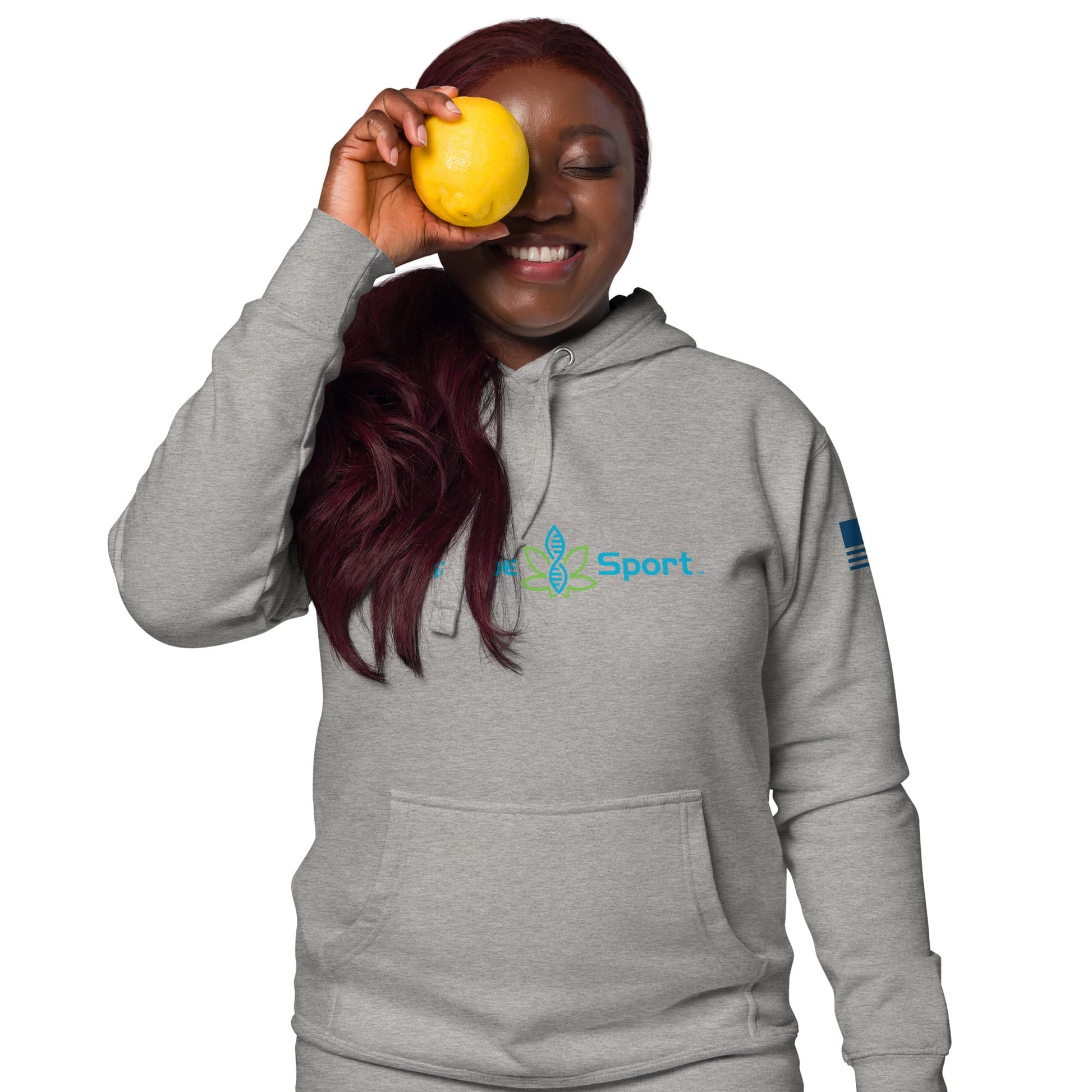CannaTape Sport T-SHIRT CannaTape Sport, Resolve Hoodie — Steel | Gray Graphic Pullover Hoodie Transdermal CBD best for pain and sore