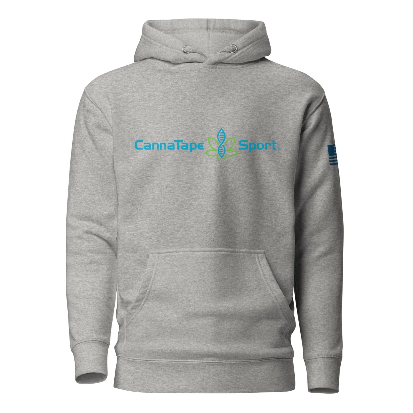 CannaTape Sport T-SHIRT CannaTape Sport, Resolve Hoodie — Steel | Gray Graphic Pullover Hoodie Transdermal CBD best for pain and sore