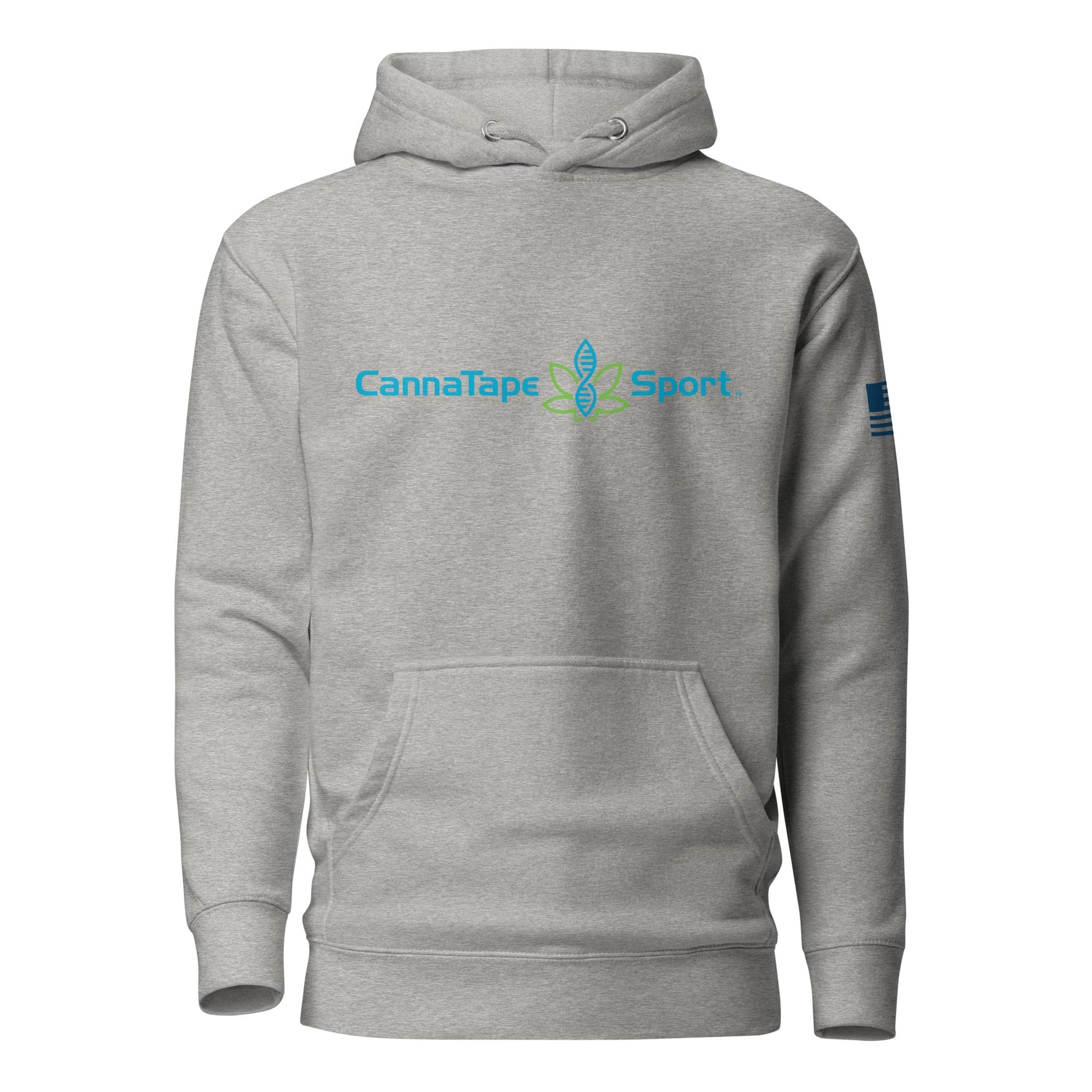 CannaTape Sport T-SHIRT CannaTape Sport, Resolve Hoodie — Steel | Gray Graphic Pullover Hoodie Transdermal CBD best for pain and sore