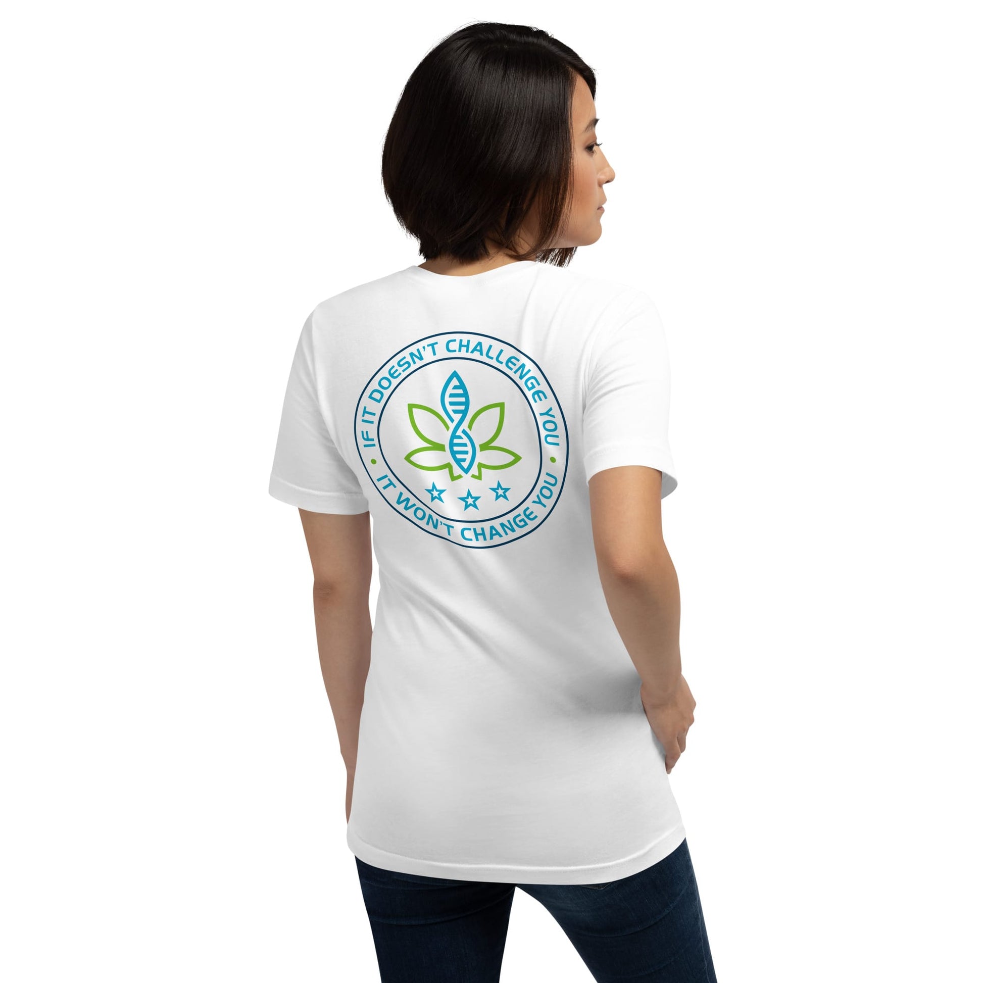 CannaTape Sport T-SHIRT CannaTape Sport, Resolve Logo Tee — Glacier | White Graphic T-Shirt Transdermal CBD best for pain and sore
