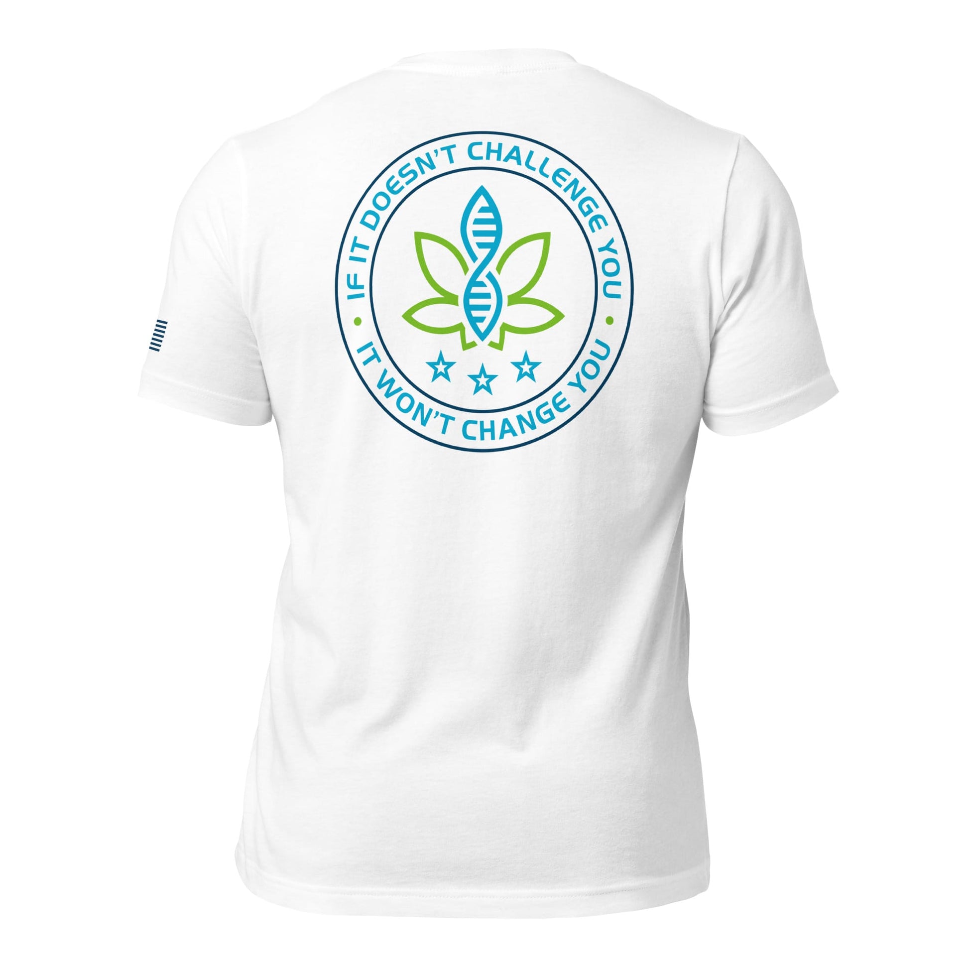 CannaTape Sport T-SHIRT CannaTape Sport, Resolve Logo Tee — Glacier | White Graphic T-Shirt Transdermal CBD best for pain and sore
