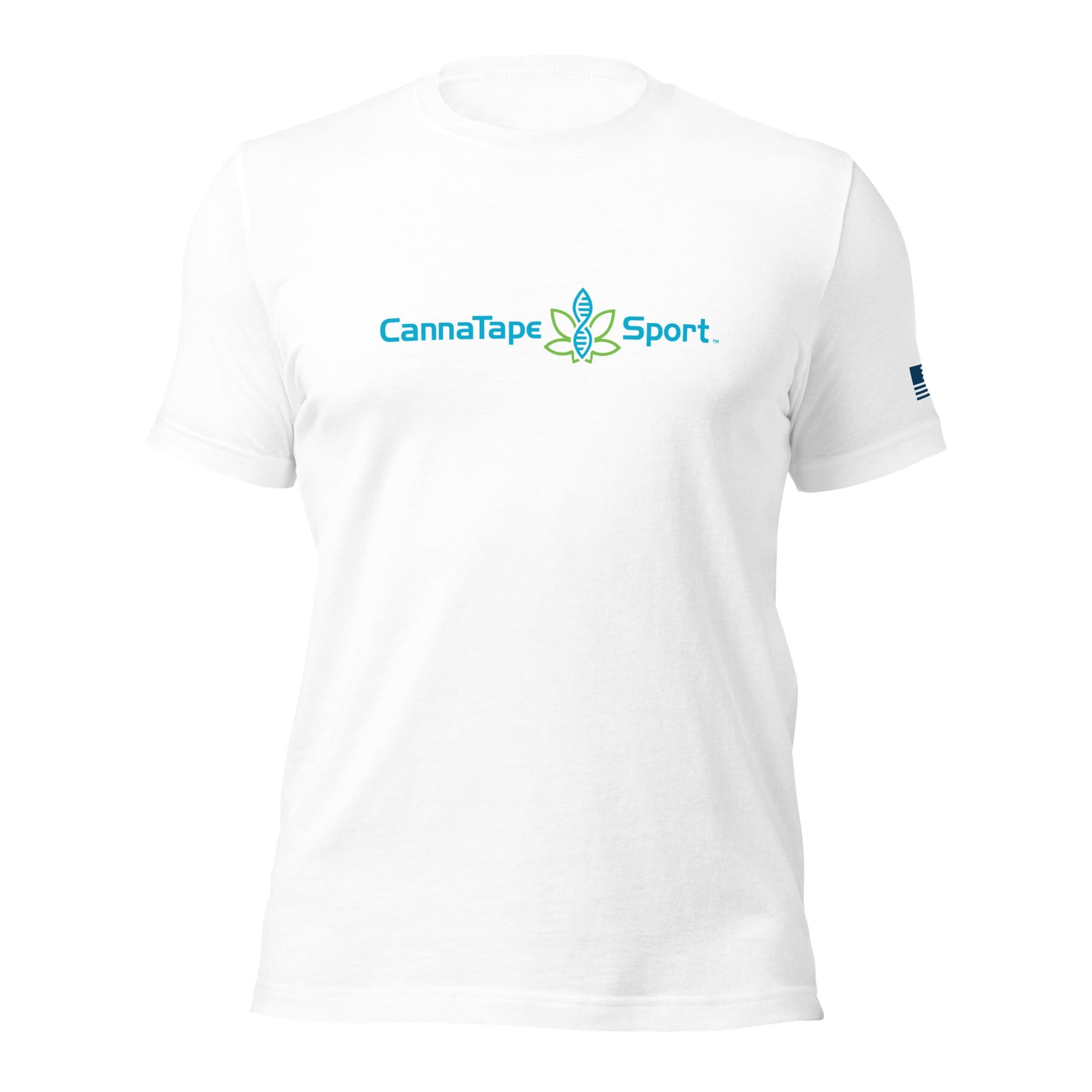 CannaTape Sport T-SHIRT CannaTape Sport, Resolve Logo Tee — Glacier | White Graphic T-Shirt Transdermal CBD best for pain and sore