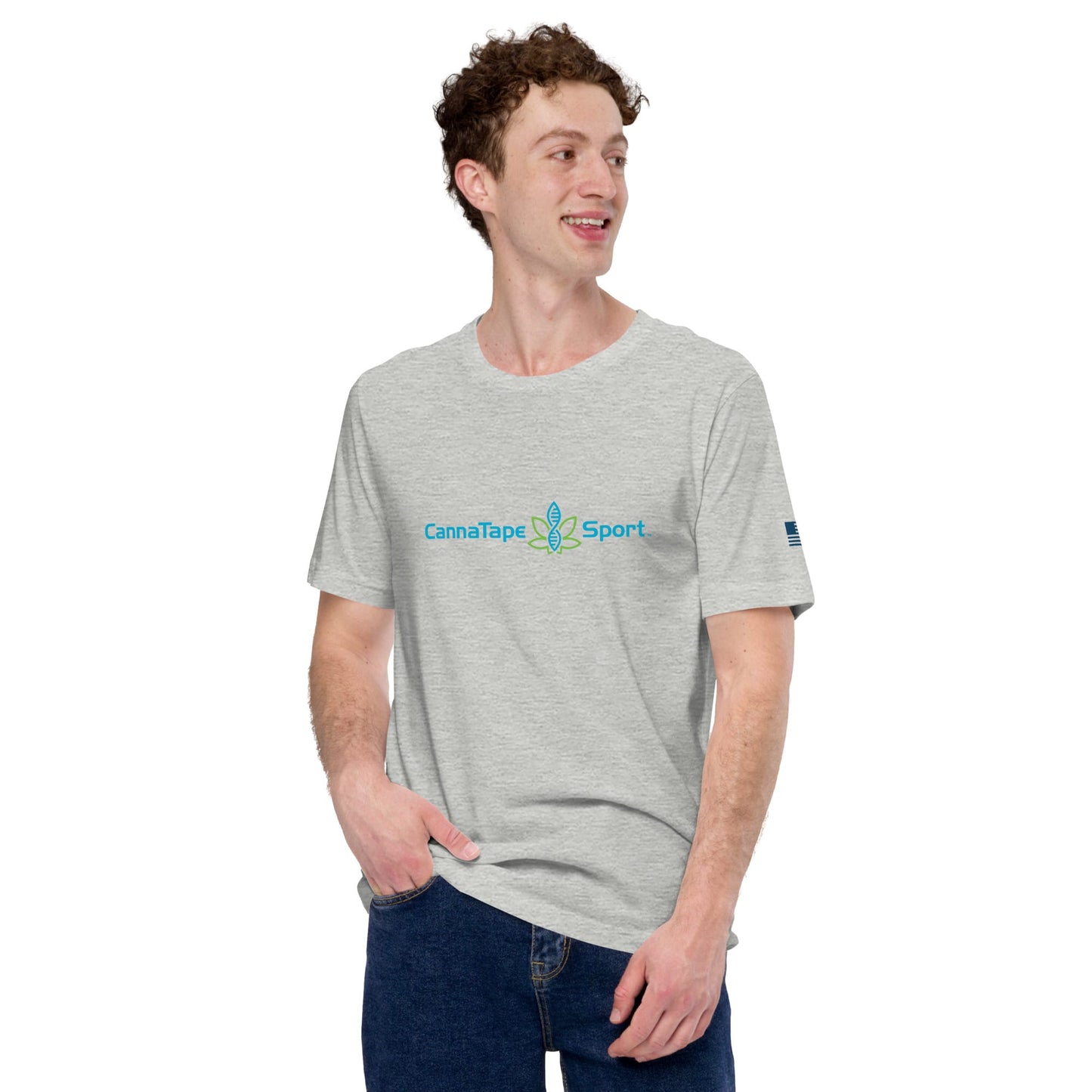 CannaTape Sport T-SHIRT CannaTape Sport, Resolve Logo Tee — Steel | Gray Graphic T-Shirt Transdermal CBD best for pain and sore