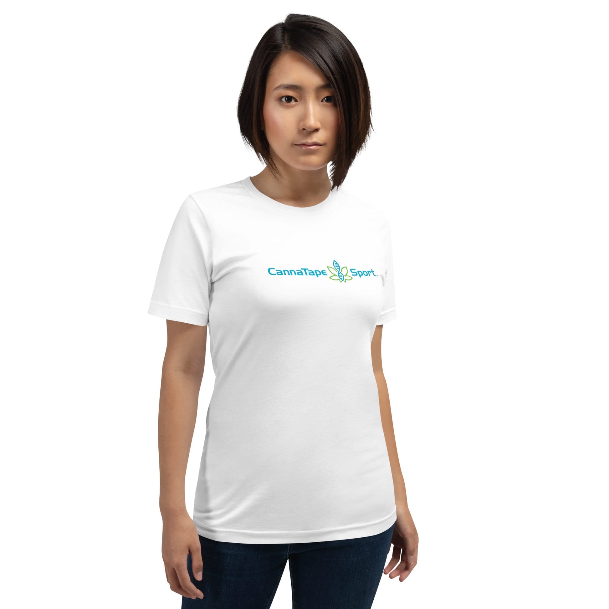 CannaTape Sport T-SHIRT XS CannaTape Sport, Resolve Logo Tee — Glacier | White Graphic T-Shirt Transdermal CBD best for pain and sore