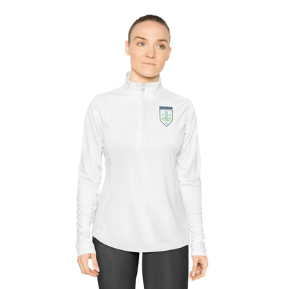 Printify Long-sleeve CannaTape Sport Ladies Quarter-Zip Forged Pullover Transdermal CBD best for pain and sore