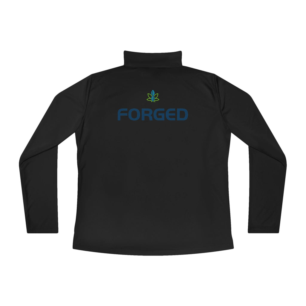 Printify Long-sleeve CannaTape Sport Ladies Quarter-Zip Forged Pullover Transdermal CBD best for pain and sore