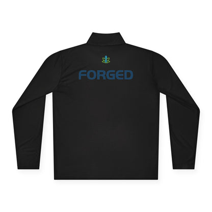 Printify Long-sleeve CannaTape Sport Quarter-Zip Forged Pullover - Unisex Transdermal CBD best for pain and sore