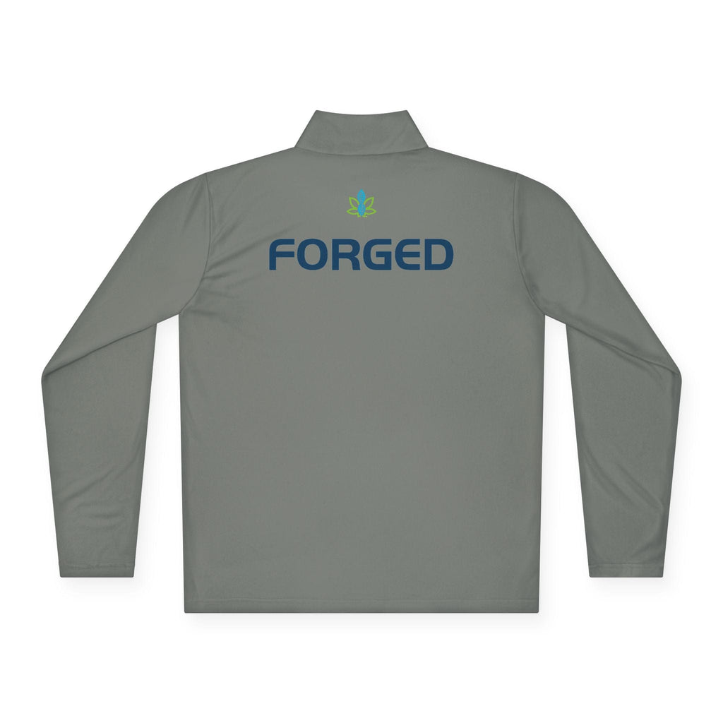 Printify Long-sleeve CannaTape Sport Quarter-Zip Forged Pullover - Unisex Transdermal CBD best for pain and sore