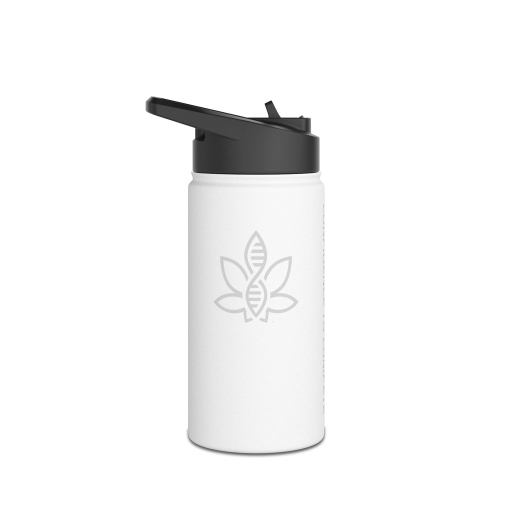 Printify Mug CannaTape Sport, Whiteout Stainless Steel Water Bottle 12oz, 18oz or 32oz, Standard Lid Transdermal CBD best for pain and sore