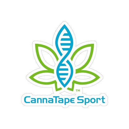 Printify Paper products 4" × 4" / Die-Cut / Transparent CannaTape Sport Transparent Outdoor Stickers, Die-Cut, 1pcs Transdermal CBD best for pain and sore