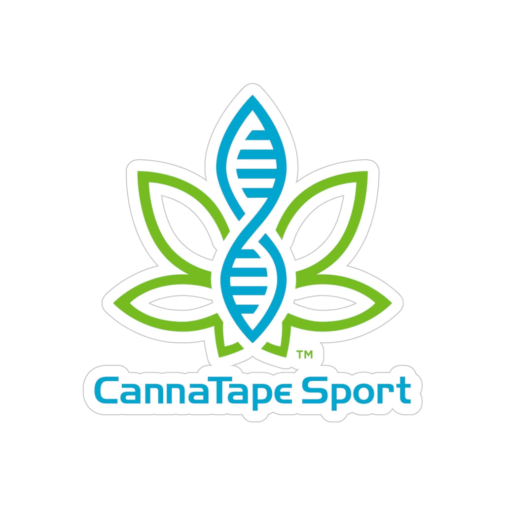 Printify Paper products 4" × 4" / Die-Cut / Transparent CannaTape Sport Transparent Outdoor Stickers, Die-Cut, 1pcs Transdermal CBD best for pain and sore