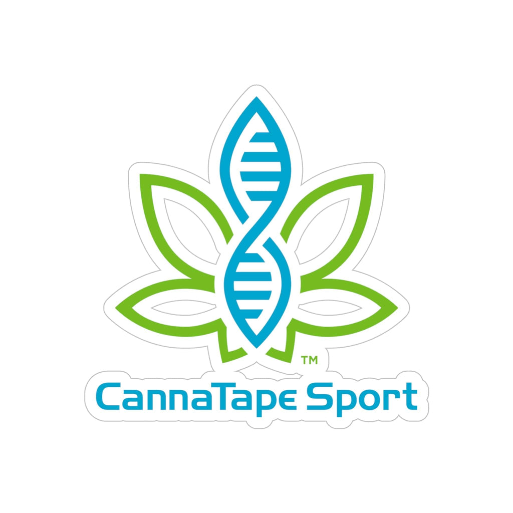 Printify Paper products 5" × 5" / Die-Cut / Transparent CannaTape Sport Transparent Outdoor Stickers, Die-Cut, 1pcs Transdermal CBD best for pain and sore