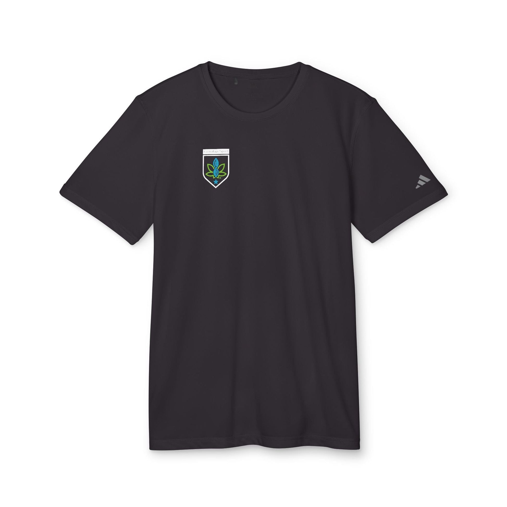 Printify T-Shirt Black / S CannaTape Sport, Adidas Unisex Sport T-shirt Transdermal CBD best for pain and sore
