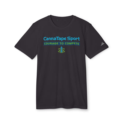 Printify T-Shirt Black / S CannaTape Sport, Challenge - Adidas, Unisex Sport T-shirt Transdermal CBD best for pain and sore