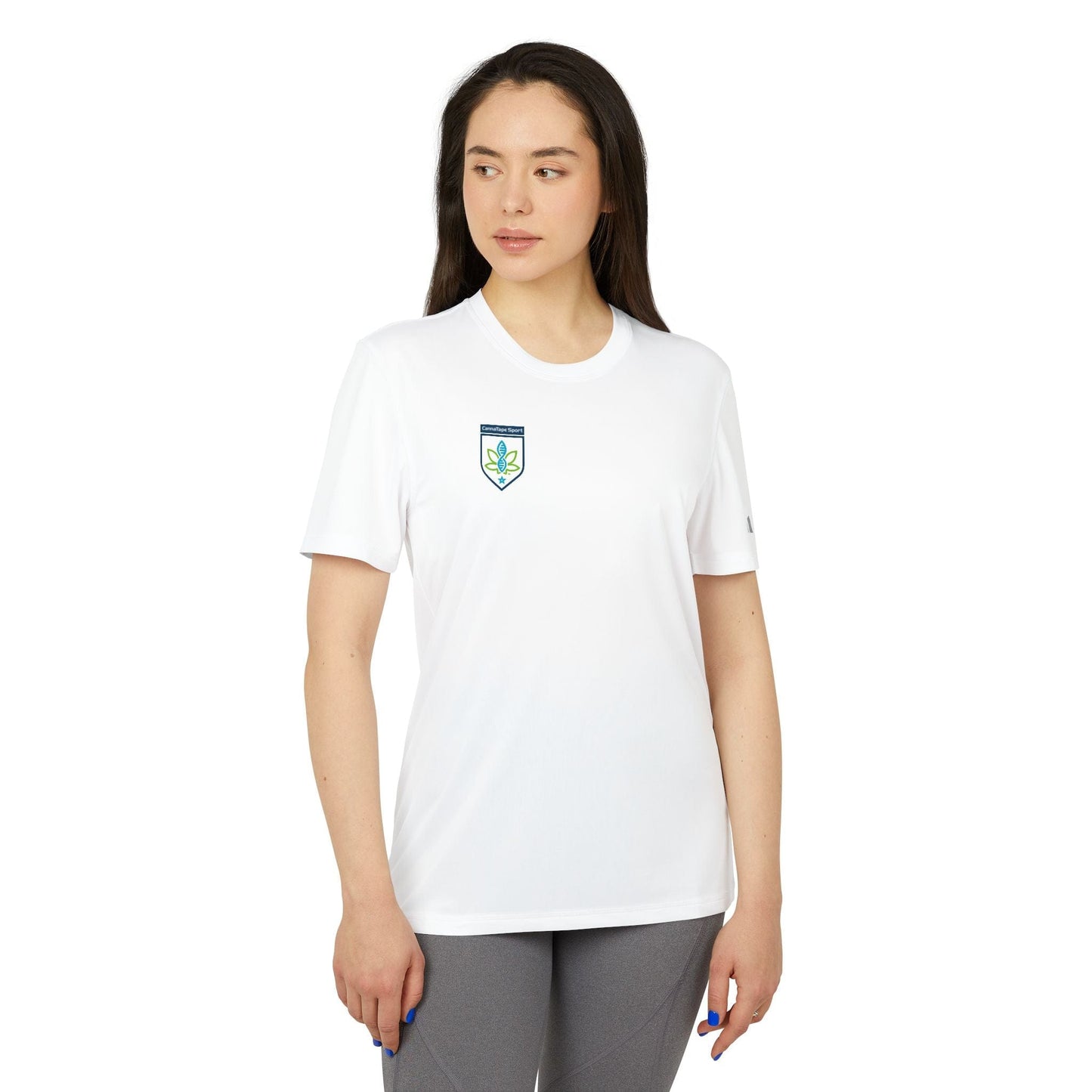 Printify T-Shirt CannaTape Sport, Adidas Unisex Sport T-shirt Transdermal CBD best for pain and sore