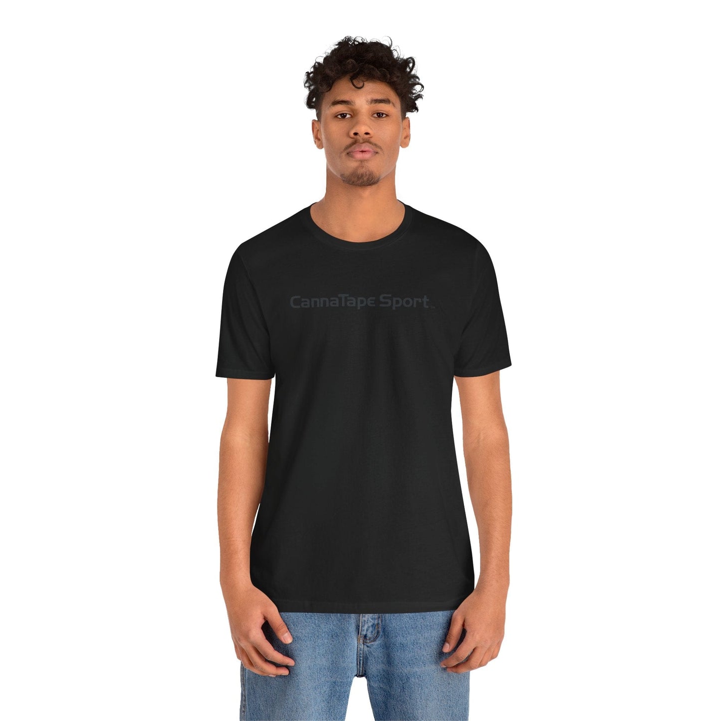 Printify T-Shirt CannaTape Sport Basic Black Out Tee - Unisex Transdermal CBD best for pain and sore