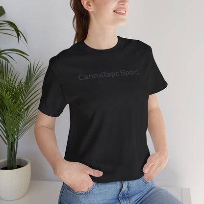 Printify T-Shirt CannaTape Sport Basic Black Out Tee - Unisex Transdermal CBD best for pain and sore