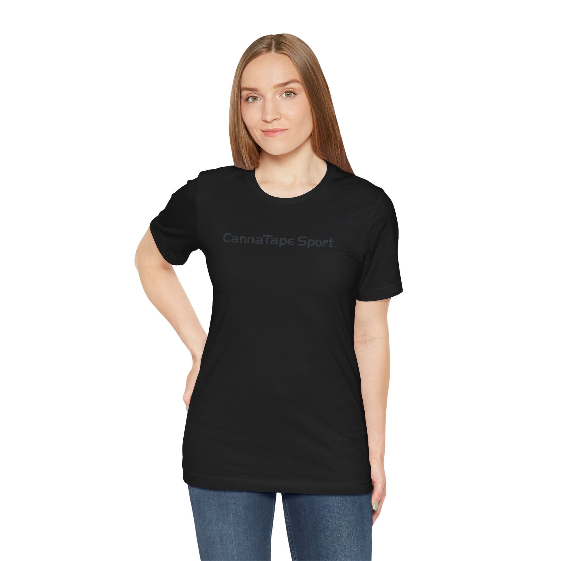 Printify T-Shirt CannaTape Sport Basic Black Out Tee - Unisex Transdermal CBD best for pain and sore